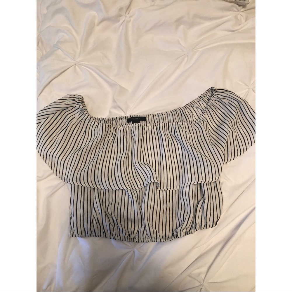Forever 21 Off-The-Shoulder Crop Top